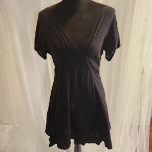 LA Hearts Black V Neck Dress